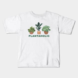 Plantaholic House Plants Illustration 4 Kids T-Shirt